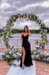 Off-Shoulders cocktail dress Slit formal gown